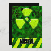 Boys 16th Birthday Gothic Bio-hazard Kaart (Voorkant / Achterkant)