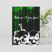 Boys 16th Birthday Party Toxic Skulls Gothic Invit Kaart (Staand voorkant)