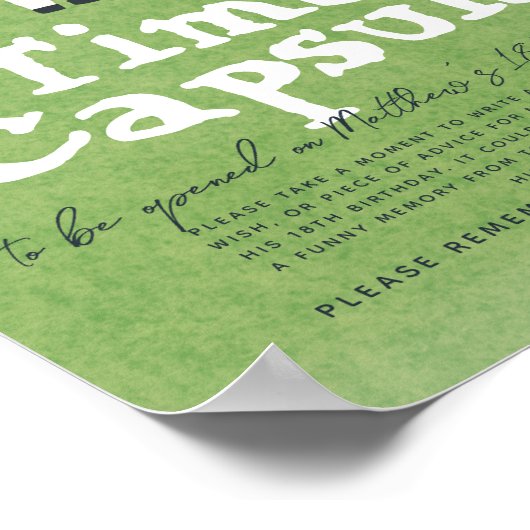 Boys 1st Farm Birthday Time Casule Poster (Hoek)