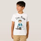 Boys 5th Birthday T-shirt (Voorkant volledig)