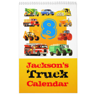 Boys 8th Birthday Big Truck Calendar! Kalender