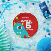 Boys alien 6e verjaardag aangepast bord (Feest)