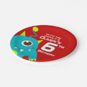 Boys alien 6e verjaardag aangepast bord (Gekanteld)