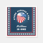 Boy's All American Stars Stripes en een leuke verj Servet (Voorkant)