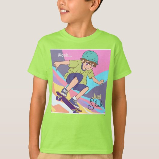 Boy's Anime Skater T-Shirt HAMbyWG (Voorkant)