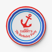 Boys ankerpunt 7e verjaardag aangepast bord (Voorkant)