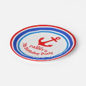 Boys ankerpunt 7e verjaardag aangepast bord (Gekanteld)