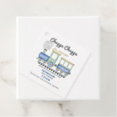 Boy's Any Age Birthday Blue Train Chugga Choo   Bedankjes Labels (In situ)