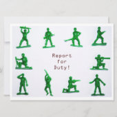 Boys Army Theme Birthday Uitnodiging (Achterkant)