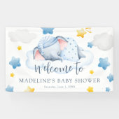 Boys Baby Elephant Baby shower Spandoek (Horizontaal)