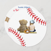 Boy's Baby shower Baseball Theme Invitation Save The Date (Voorkant / Achterkant)