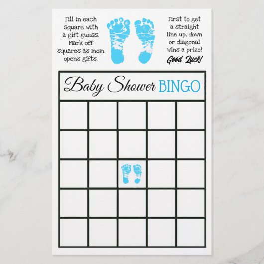 Boy's Baby shower Bingo en Wie kent mama het beste Flyer (Voorkant)