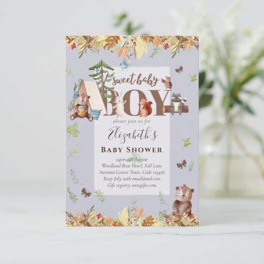 Boys Baby shower Invitation Beer (Staand voorkant)