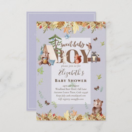 Boys Baby shower Invitation Beer (Voorkant / Achterkant)