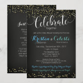 Boys Baby shower Invitation gecombineerde joint pa Kaart (Voorkant / Achterkant)