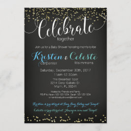 Boys Baby shower Invitation gecombineerde joint pa Kaart