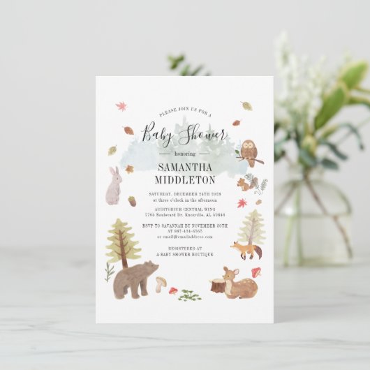 Boys Baby shower Waterverf Boys Kaart (Staand voorkant)