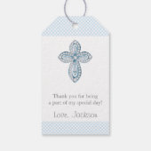 Boys Baptism Gift Labels Cadeaulabel (Achterkant)