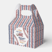 Boys Baseball 1e verjaardag Bedankdoosjes (Achterkant)