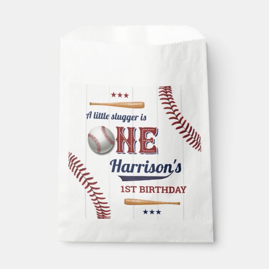 Boys Baseball 1e verjaardag Bedankzakje (Voorkant)