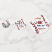 Boys Baseball 1e verjaardag Foto Confetti (Voorkanten)