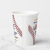 Boys Baseball 1e verjaardag Papieren Bekers (Rechts)