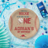 Boys Baseball 1e verjaardag Papieren Bordje (Feest)