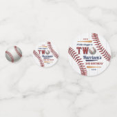 Boys Baseball 2e verjaardag Foto Confetti (Voorkanten)