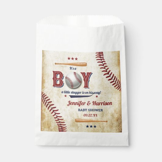  Boys Baseball Baby shower Bedankzakje (Voorkant)