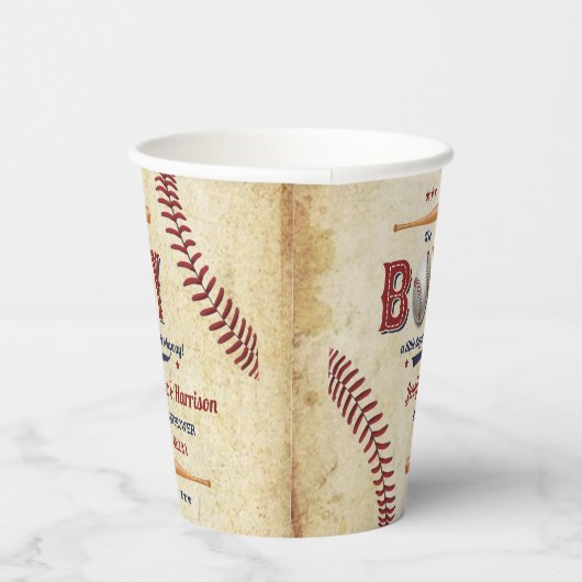  Boys Baseball Baby shower Papieren Bekers (Rechts)