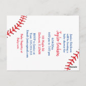 Boy's Baseball en Dogs Theme Baby shower Briefkaart (Achterkant)