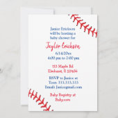 Boy's Baseball en Dogs Theme Baby shower Kaart (Achterkant)