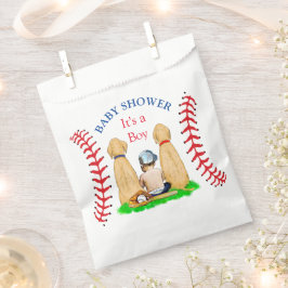 Boy's Baseball Theme Baby shower 2 Labs en Baby Bedankzakje