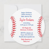 Boy's Baseball Theme Baby shower 2 Labs en Baby Kaart (Achterkant)