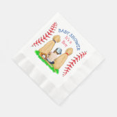 Boy's Baseball Theme Baby shower 2 Labs en Baby Servet (Hoek)