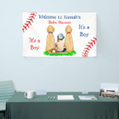 Boy's Baseball Theme Baby shower 2 Labs en Baby Spandoek (Beurs)