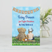 Boy's Baseball Theme Baby shower Kaart (Staand voorkant)