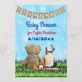 Boy's Baseball Theme Baby shower Kaart