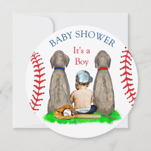 Boy's Baseball Theme Baby shower Kaart
