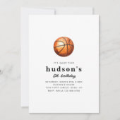 Boys Basketball Birthday Invitation Kaart (Voorkant)