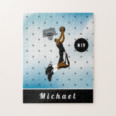 Boys Basketball Player Star Athlete Name & Number Legpuzzel (Verticaal)
