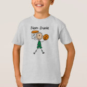 Boys Basketball Slam Dunk T-shirt (Voorkant)