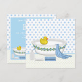 Boys Bath Time Baby shower Kaart (Voorkant / Achterkant)