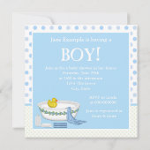 Boys Bath Time Baby shower Kaart (Achterkant)