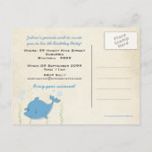 Boys Beach Pool Verjaardagsfeestje Dolfijn Nodig K Uitnodiging Briefkaart (Achterkant)