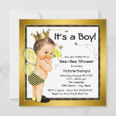 Boys Bee Baby shower Kaart (Voorkant)