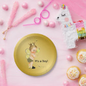 Boys Bee Baby shower Papieren Bordje (Feest)