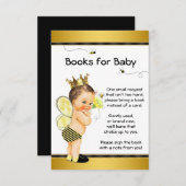 Boys Bee Breng Een Boek Baby shower Inserts Informatiekaartje (Voorkant / Achterkant)