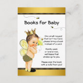 Boys Bee Breng Een Boek Baby shower Inserts Informatiekaartje (Voorkant)