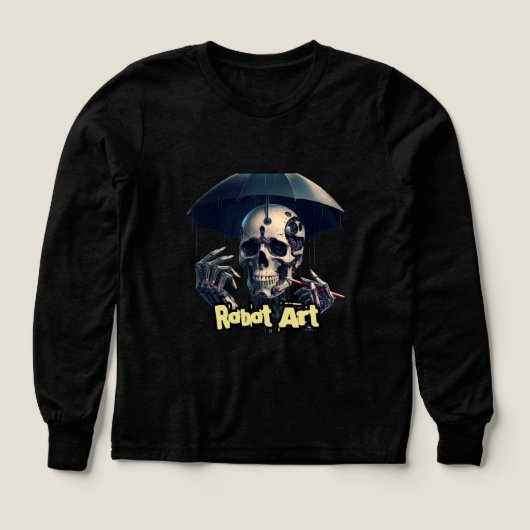 Boys Bella+Canvas Tri-blend Shirt met lange mouwen (Voorkant)